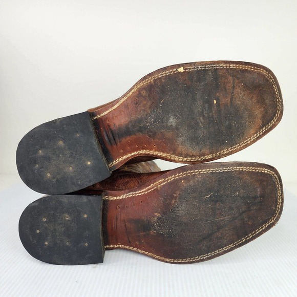 Boulet Canada Men's Brown cowboy boot US 10 D Square Toe western - Picture 9 of 10